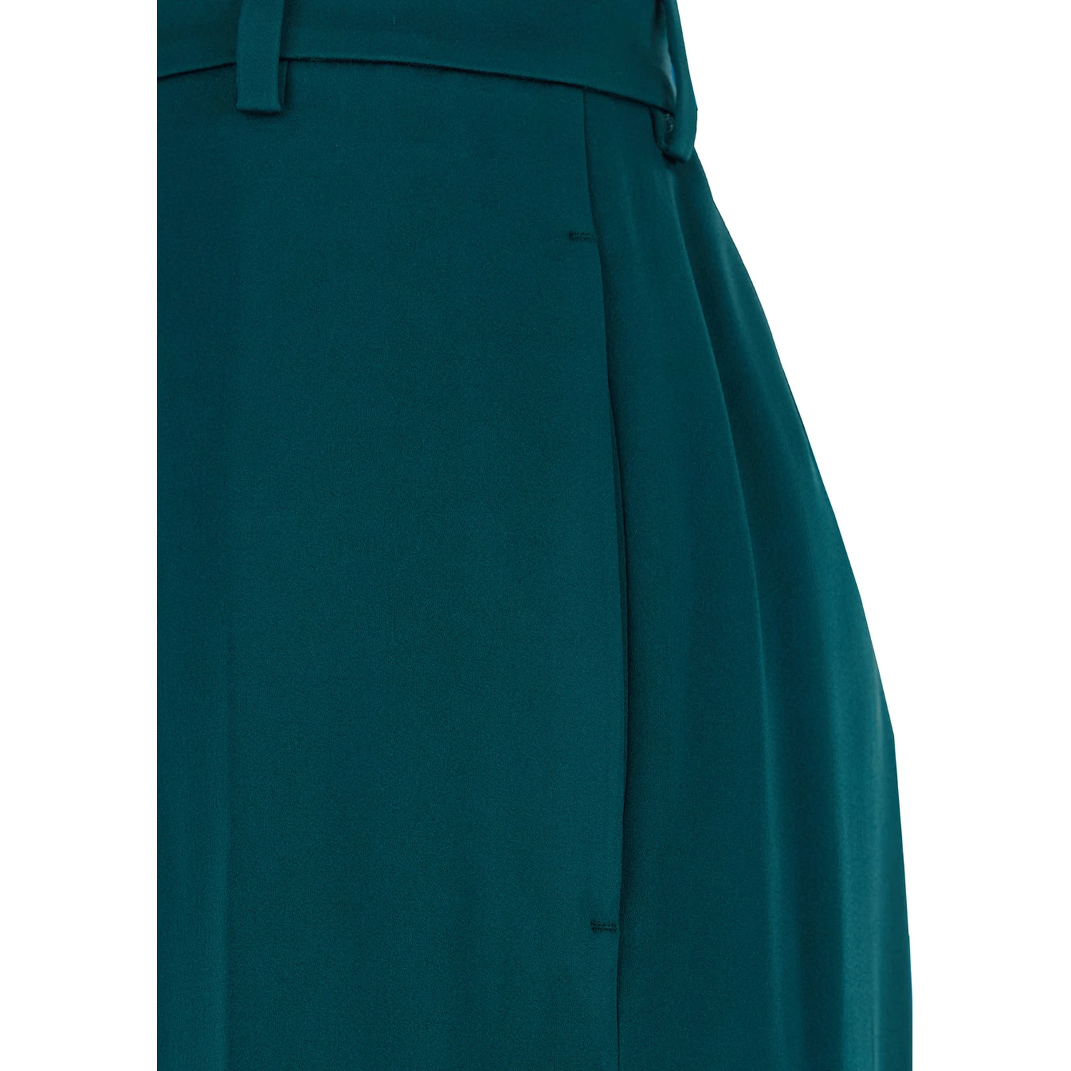 Blue Trousers with Belt Loops in Fabric Woman