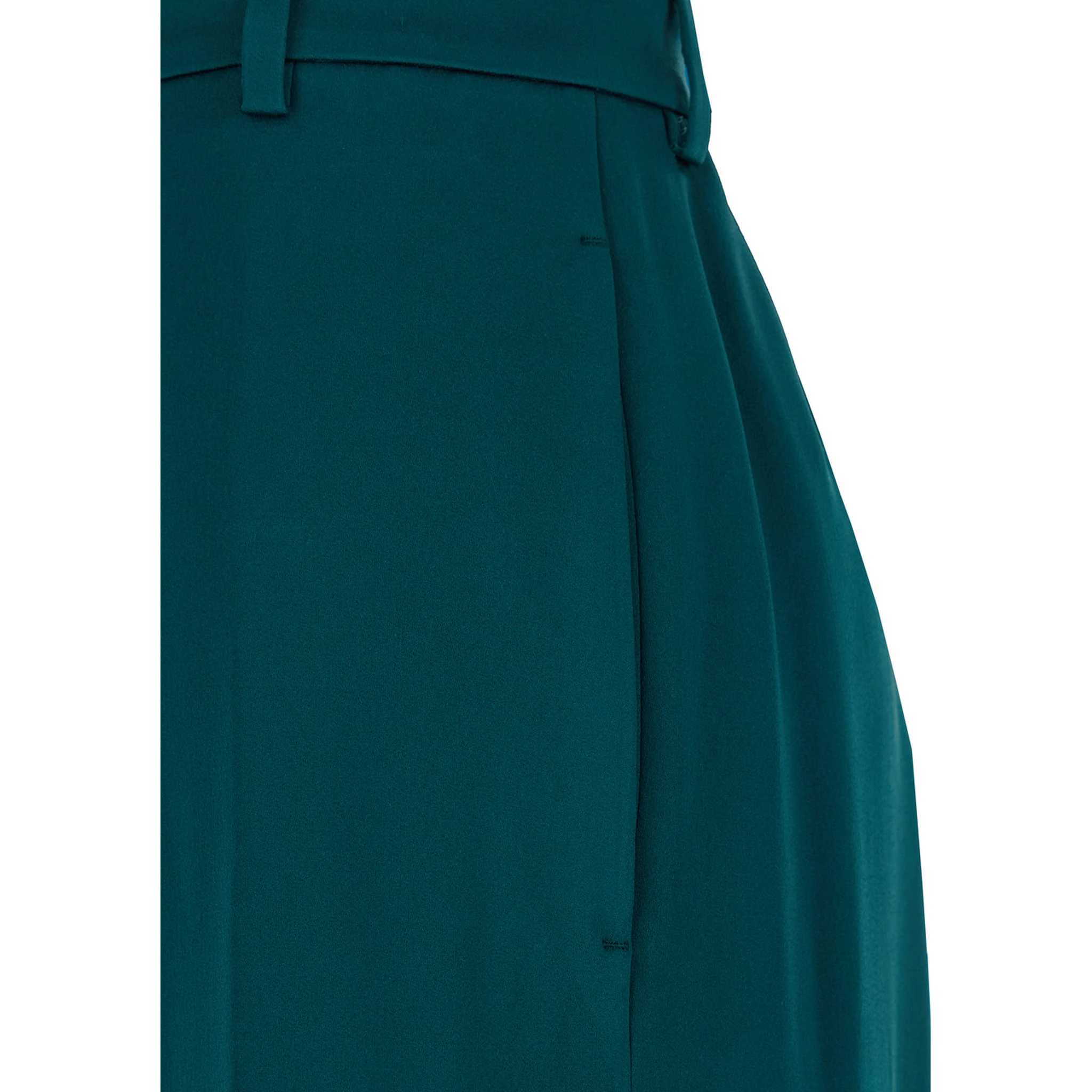 Blue Trousers with Belt Loops in Fabric Woman