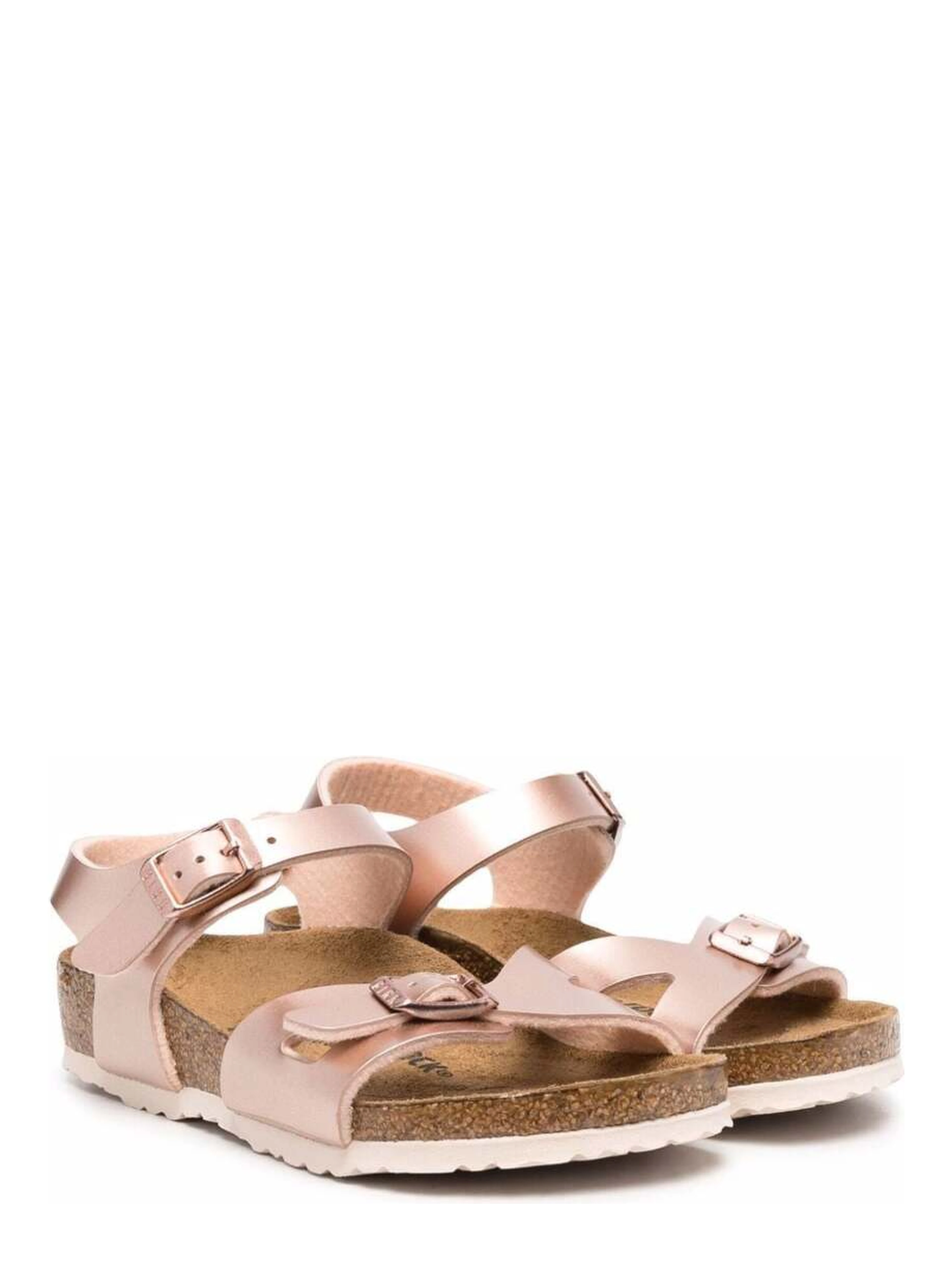 Birkenstock Kids Girls Rio Electric  Pink Leather Sandals
