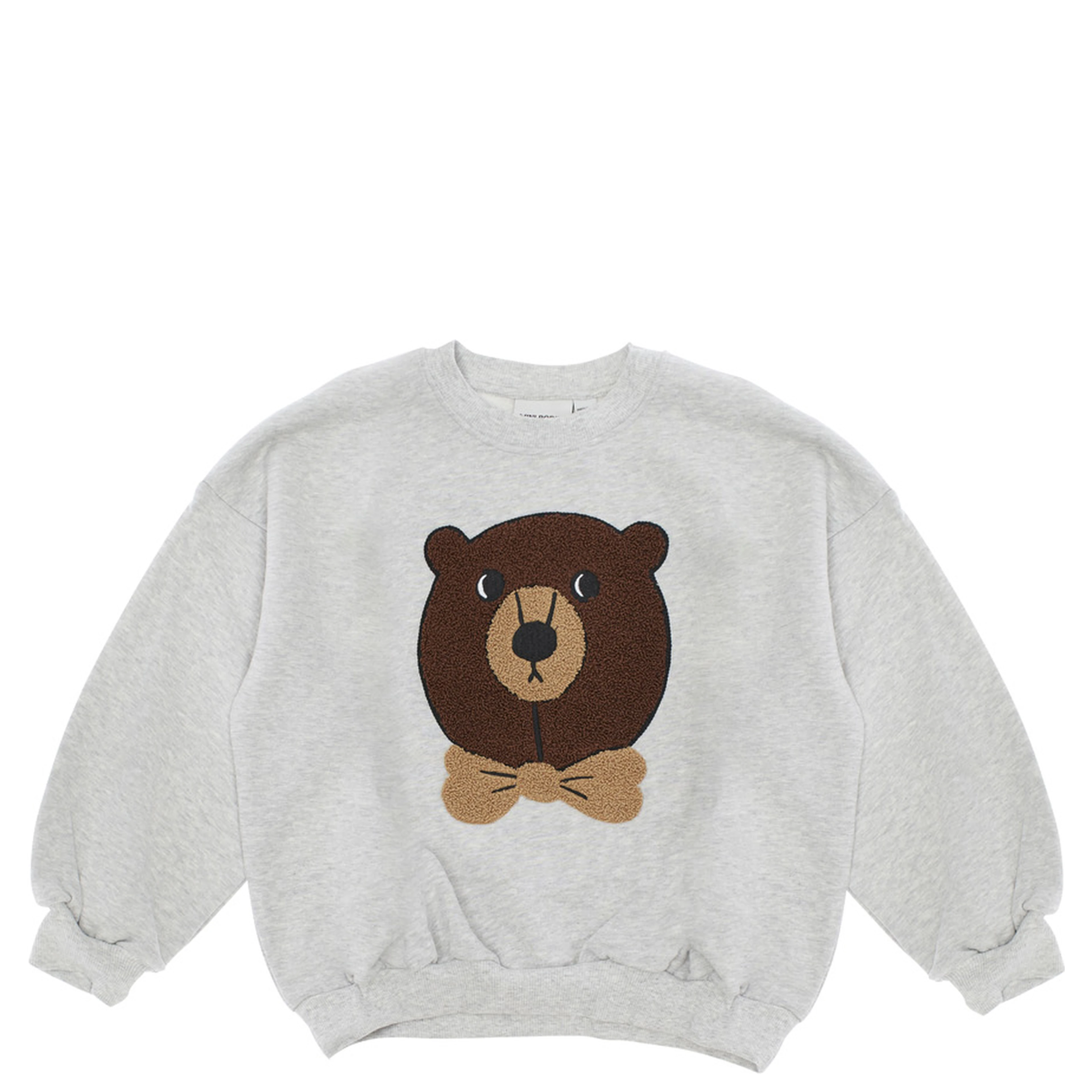 Grey Sweatshirt with Bear Patch on the Front in Cotton Boy