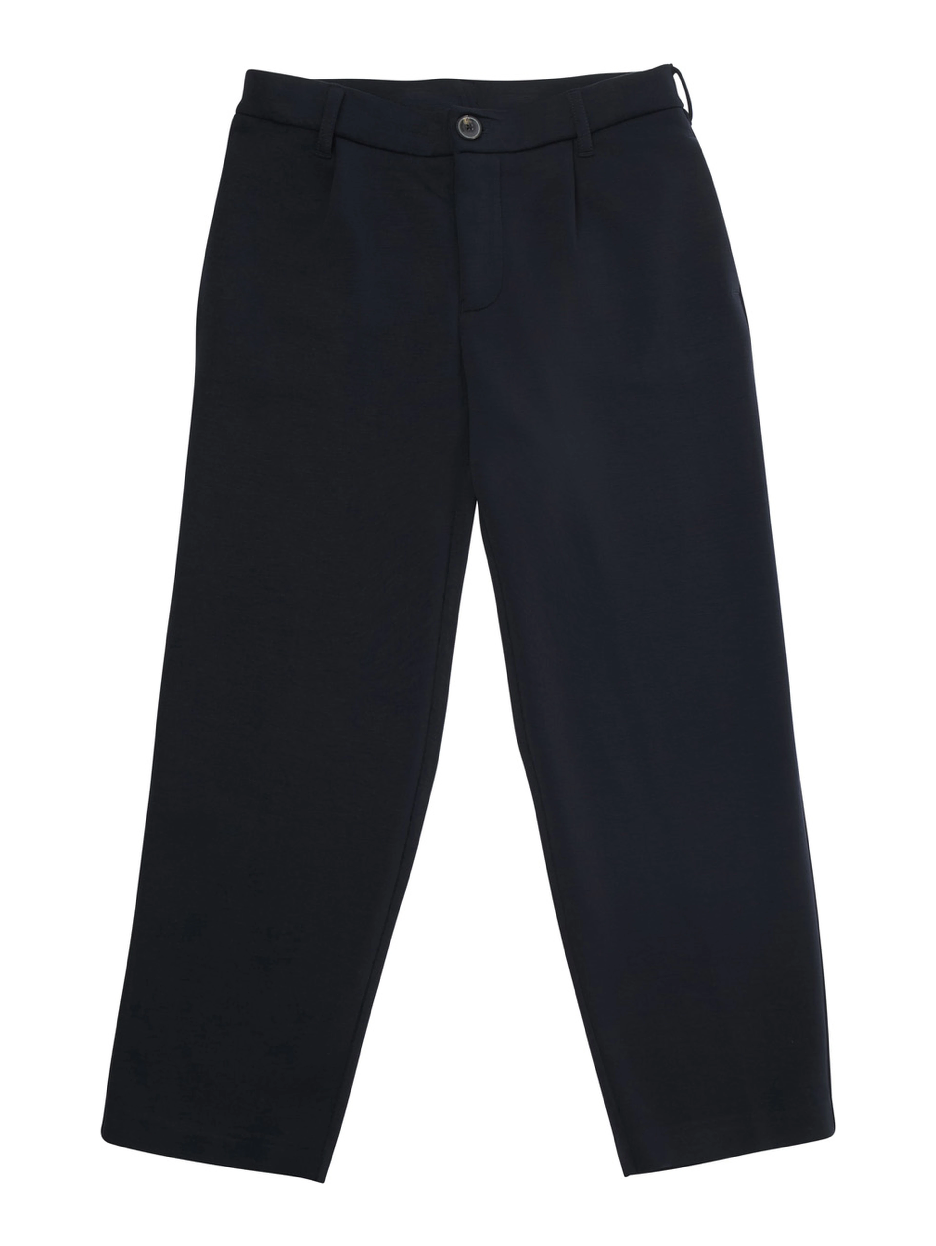 Blue Pants with Belt Loops and Logo Patch on the Back in Fabric Boy