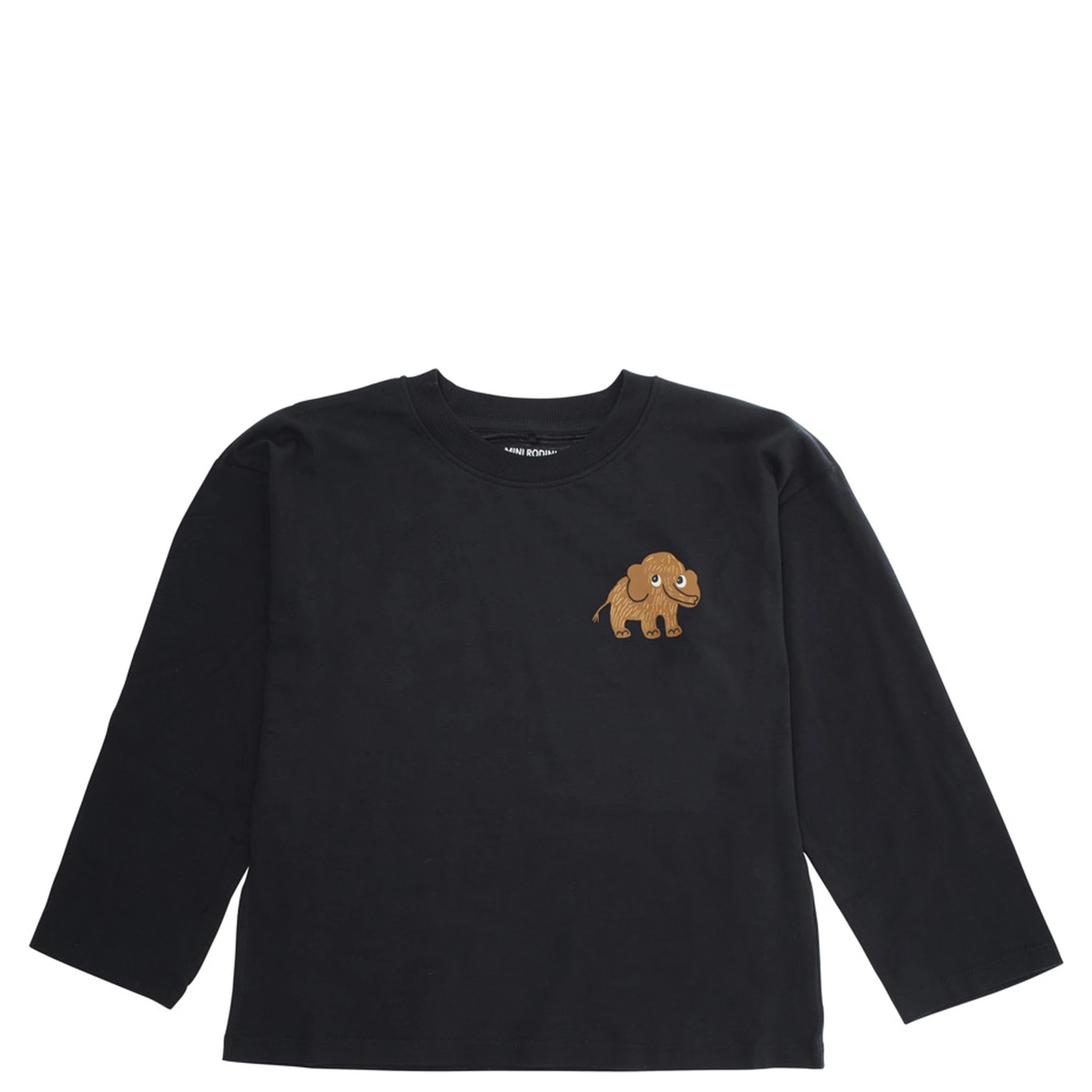 Black Crewneck T-Shirt with Logo Print on the Front in Cotton Boy