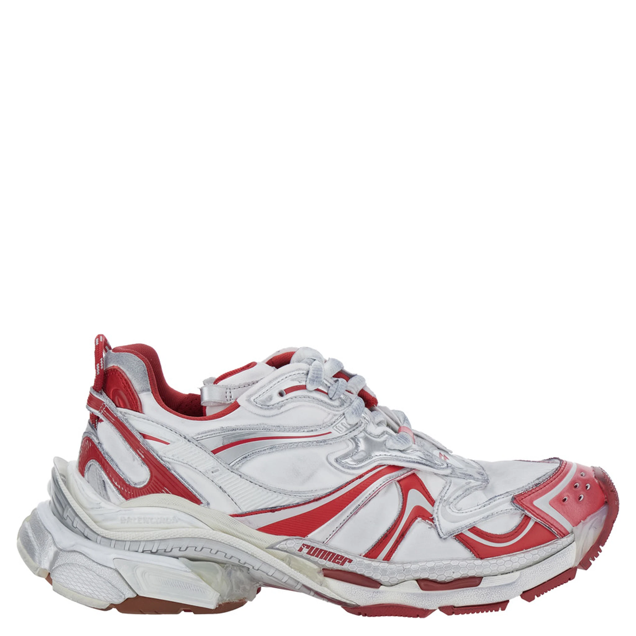 حذاء رياضي متعدد الألوان من رنر 2 بشعار بارز مصنوع من الشبك والنايلون للرجال