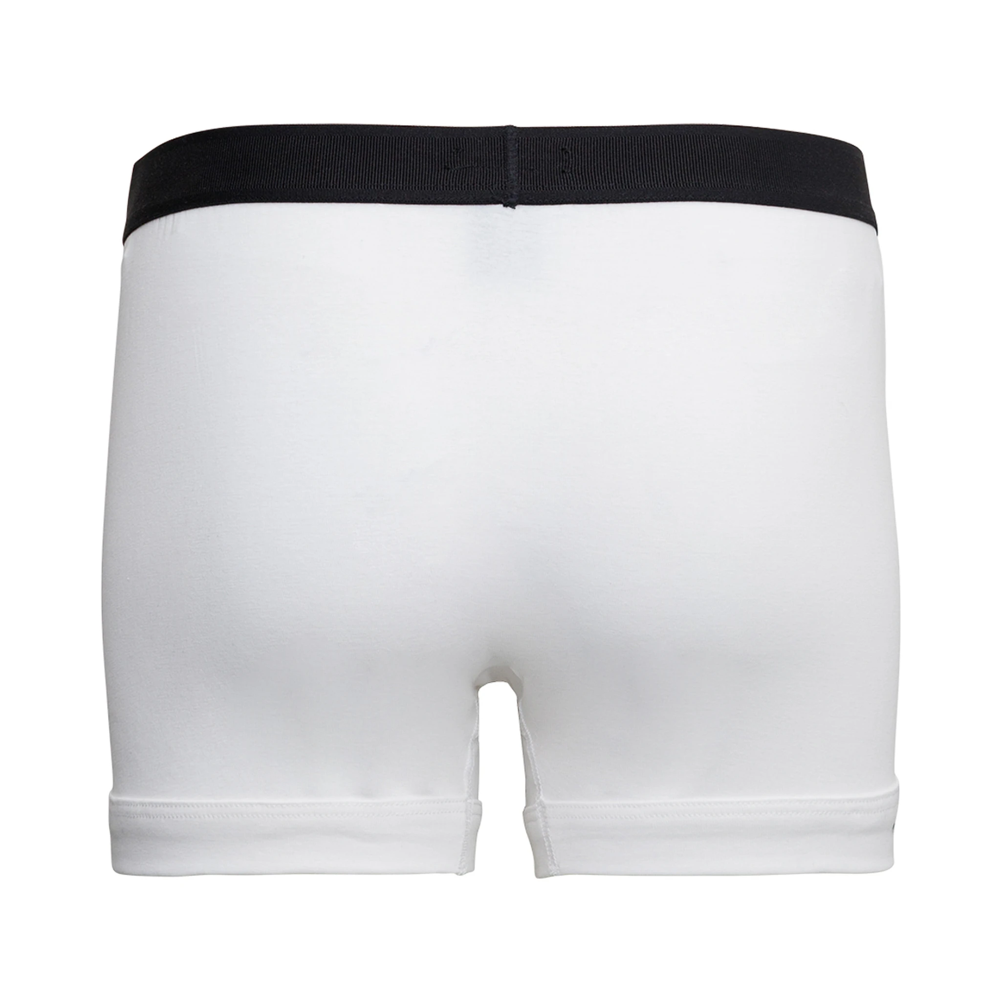 White Boxer Shorts with Elastic Waist with Logo Lettering in Cotton Man