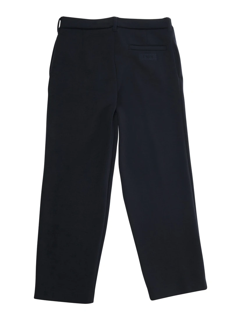 Blue Pants with Belt Loops and Logo Patch on the Back in Fabric Boy