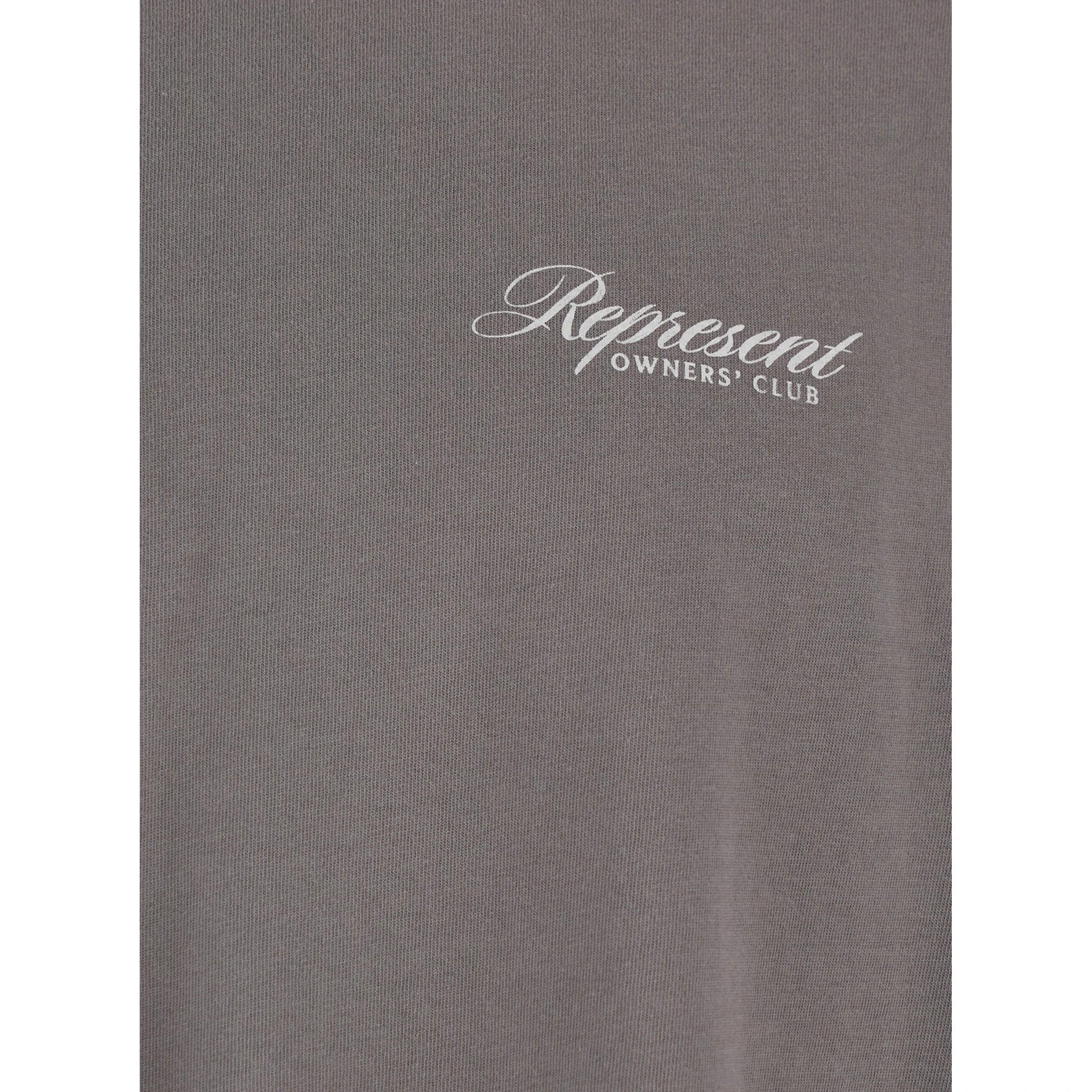 Grey Crewneck T-Shirt with Logo Lettering on the Front and Maxi Logo Print on the Rear in Cotton Man