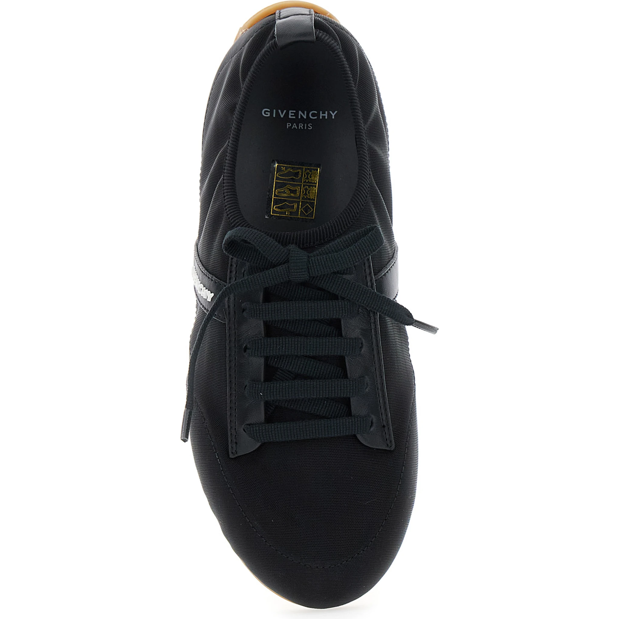 Black Sneaker with Logo Lettering on the Side in Fabric Woman