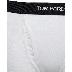 White Boxer Shorts with Elastic Waist with Logo Lettering in Cotton Man