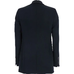 Betty Blue Double-Breasted Jacket with Peak Lapel in Wool Woman