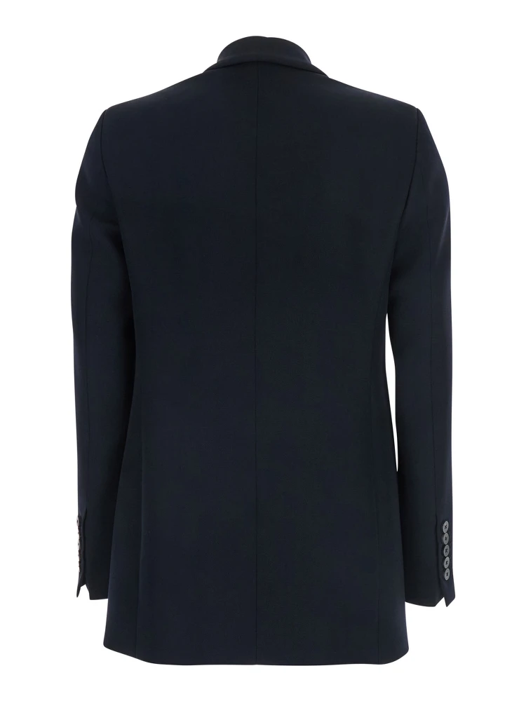 Betty Blue Double-Breasted Jacket with Peak Lapel in Wool Woman alternative