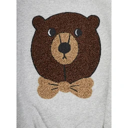 Grey Sweatshirt with Bear Patch on the Front in Cotton Boy