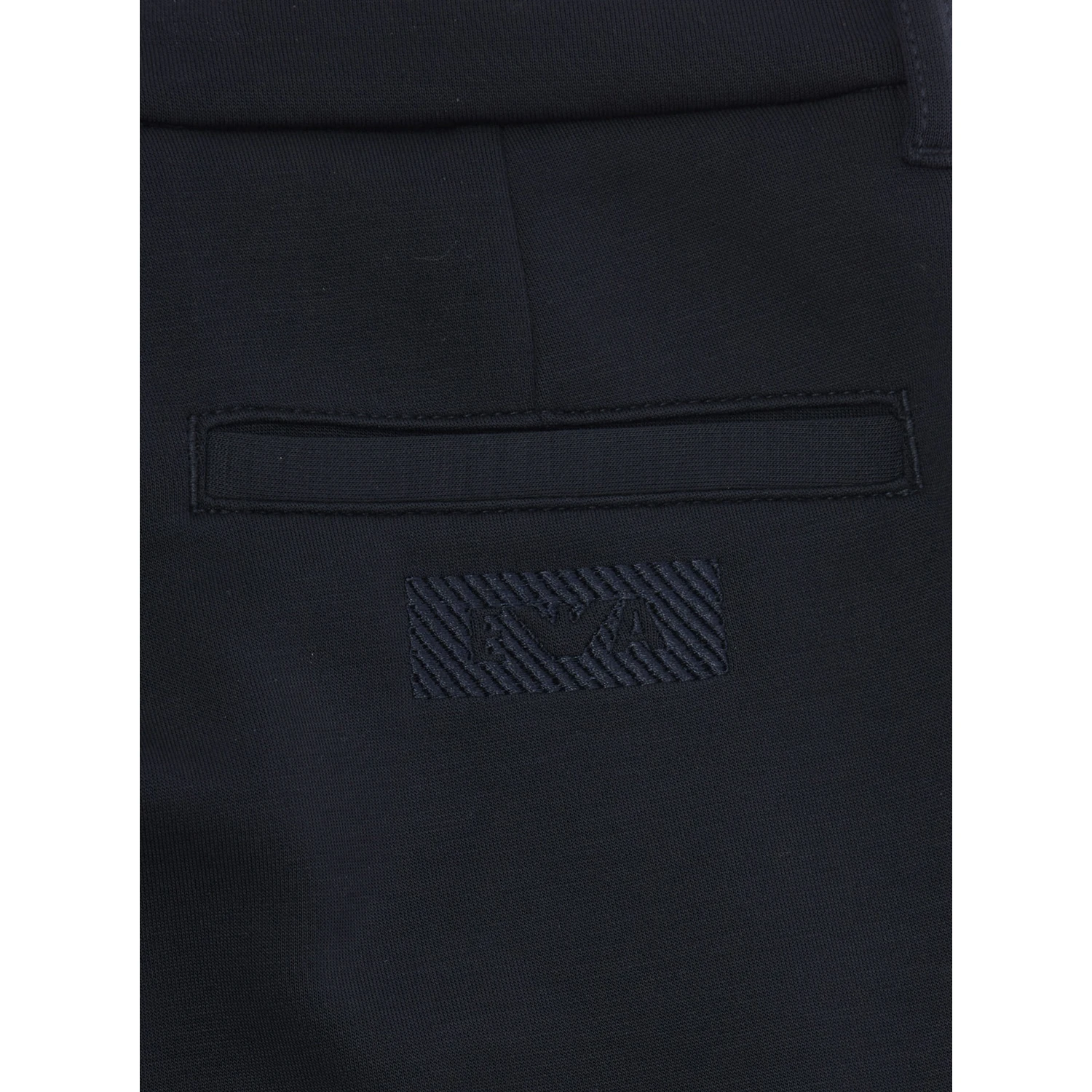 Blue Pants with Belt Loops and Logo Patch on the Back in Fabric Boy