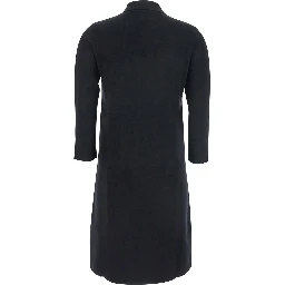 Ere Black Dress with Front Zip Closure and Two Front Patch Pockets in Viscose Blend Woman