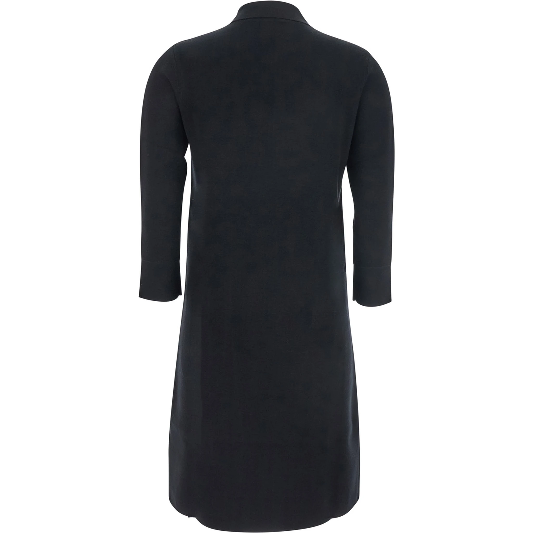 Ere Black Dress with Front Zip Closure and Two Front Patch Pockets in Viscose Blend Woman