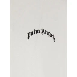 White Polo Shirt with Logo Lettering on Front and Rear in Cotton Piquet Man