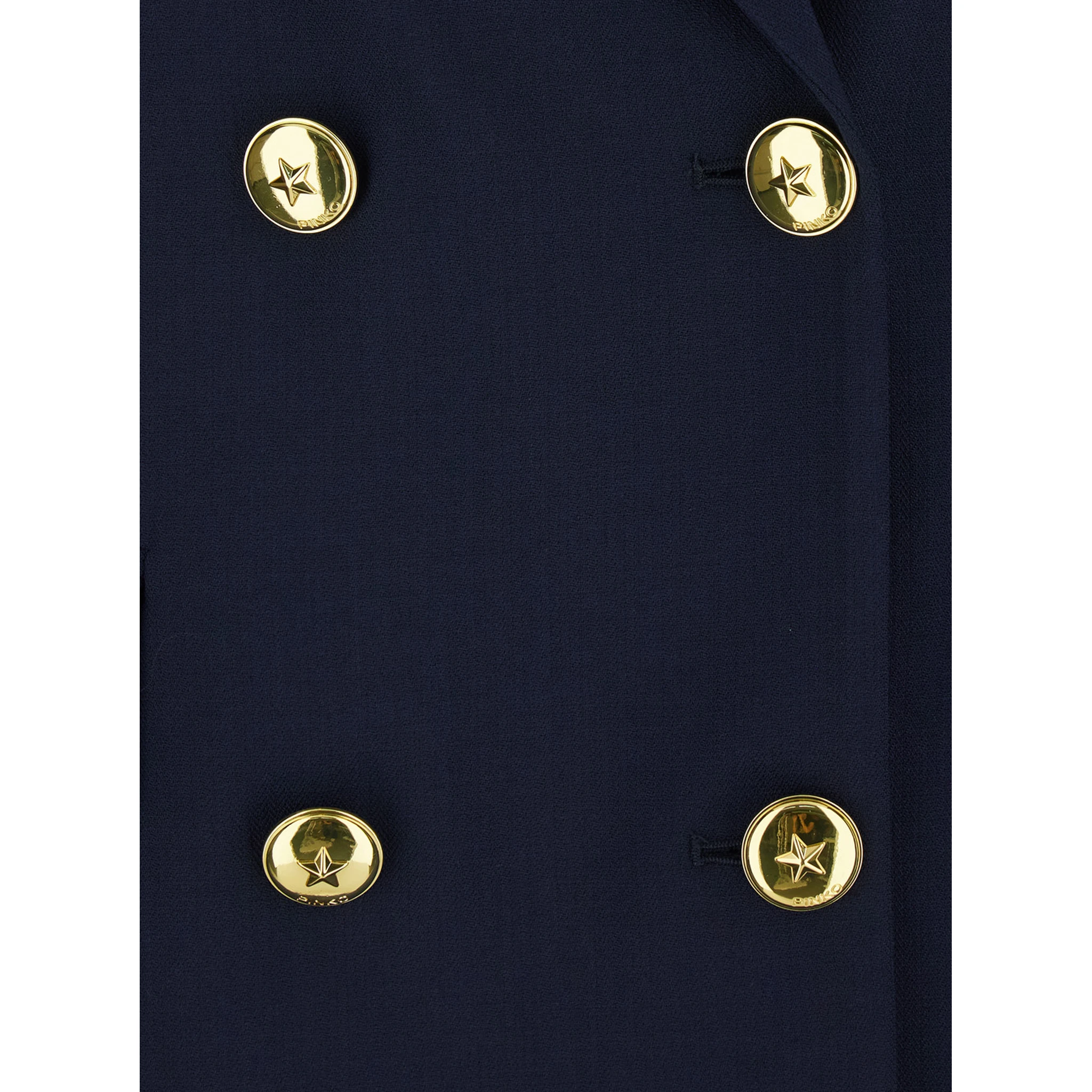 New Guinea Blue Double-Breasted Jacket with Peak Revers in Wool Woman