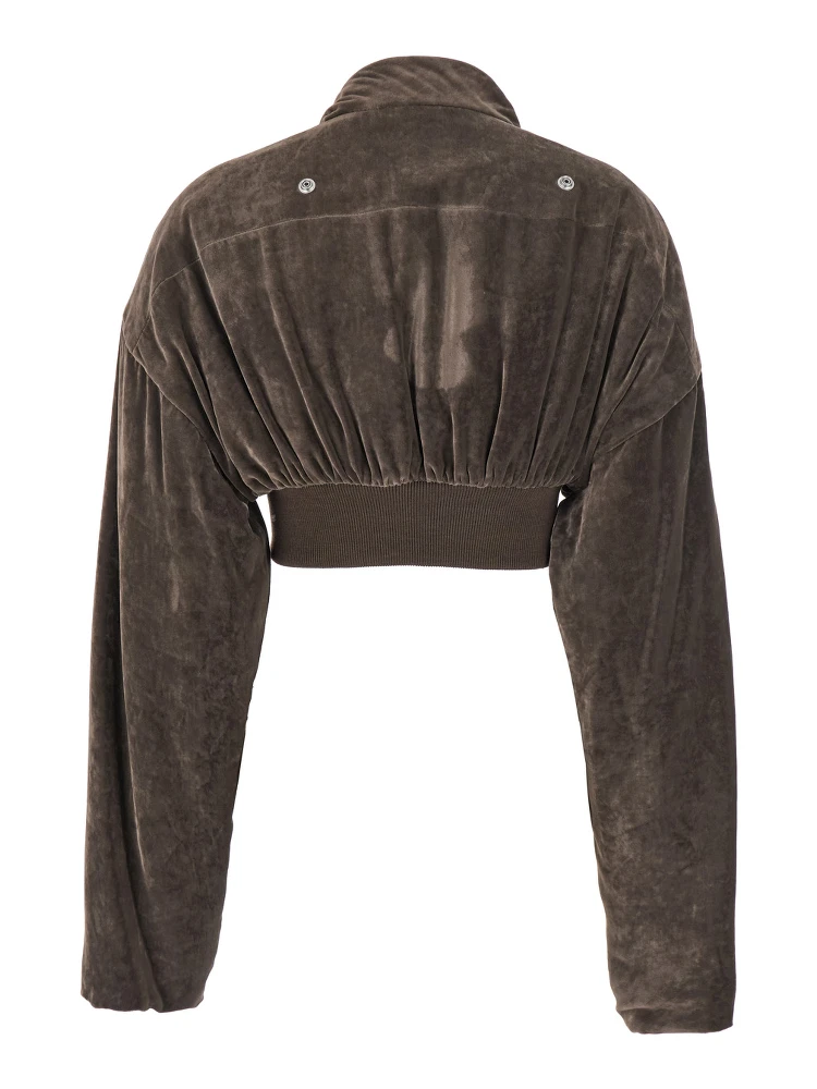 Hollywood Cropped Jacket with Front Zip Closure in Viscose Blend Woman alternative