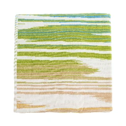 Fiammetta Multicolor Beach Towel with Logo Lettering on the Front in Cotton Home