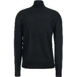 Black Turtleneck Sweater in Wool Blend Woman