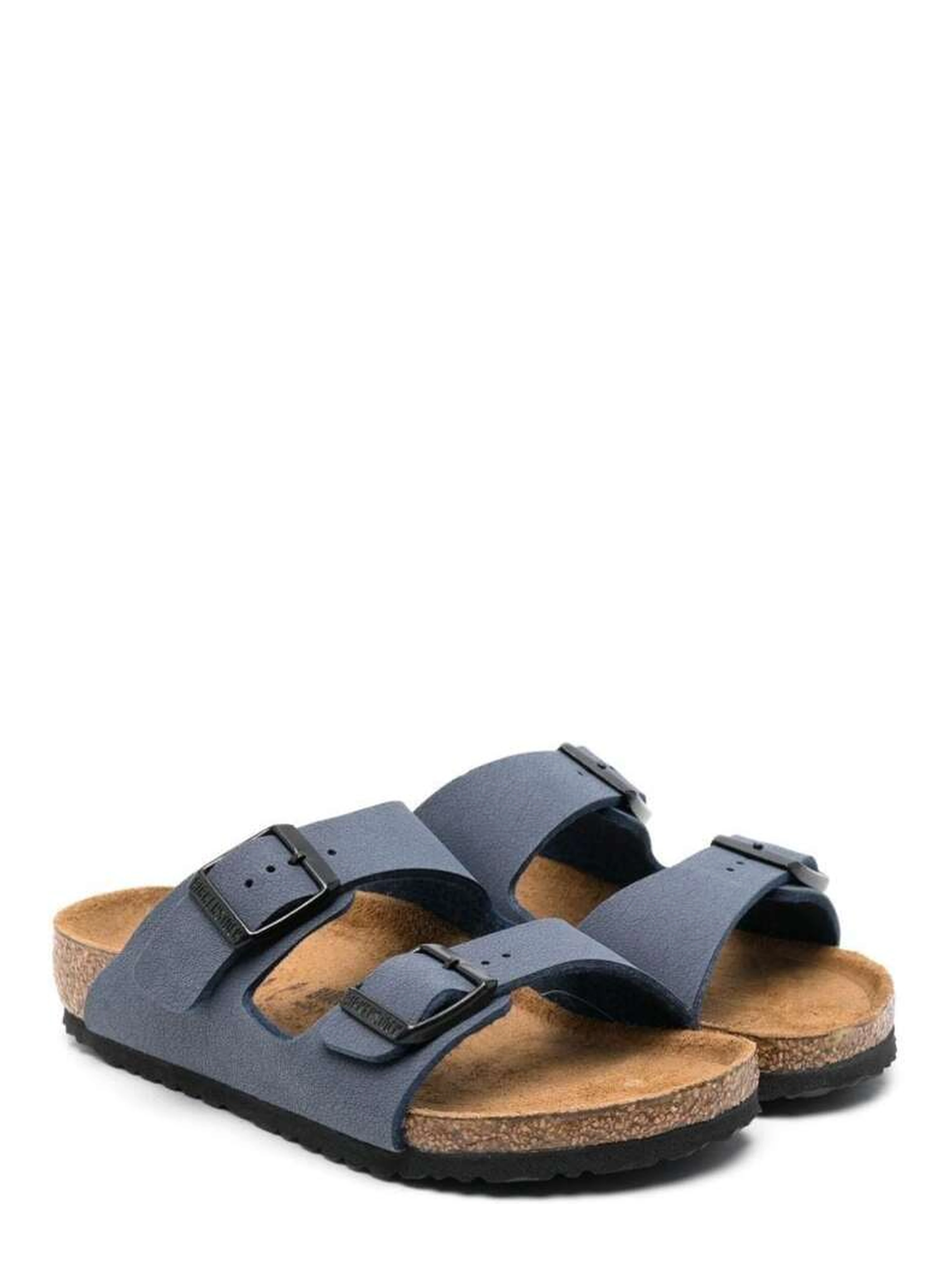 Arizona Blue Sandals with Buckle Closure in Birkoflor for Boys