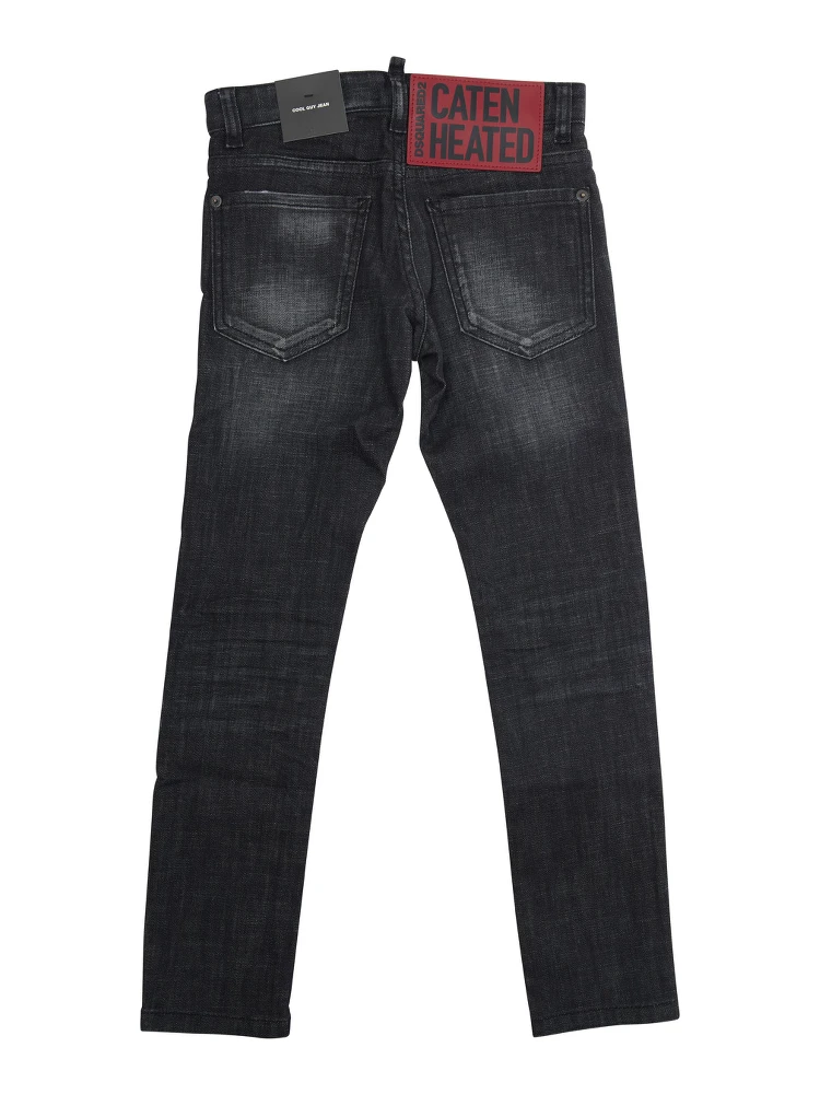 Black Five-Pocket Jeans with Logo Patch on the Back in Denim Boy alternative