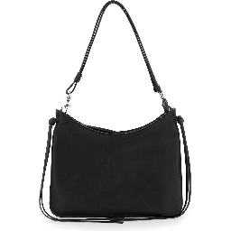 Gig Black Shoulder Bag with Adjustable Shoulder Strap in Leather Woman