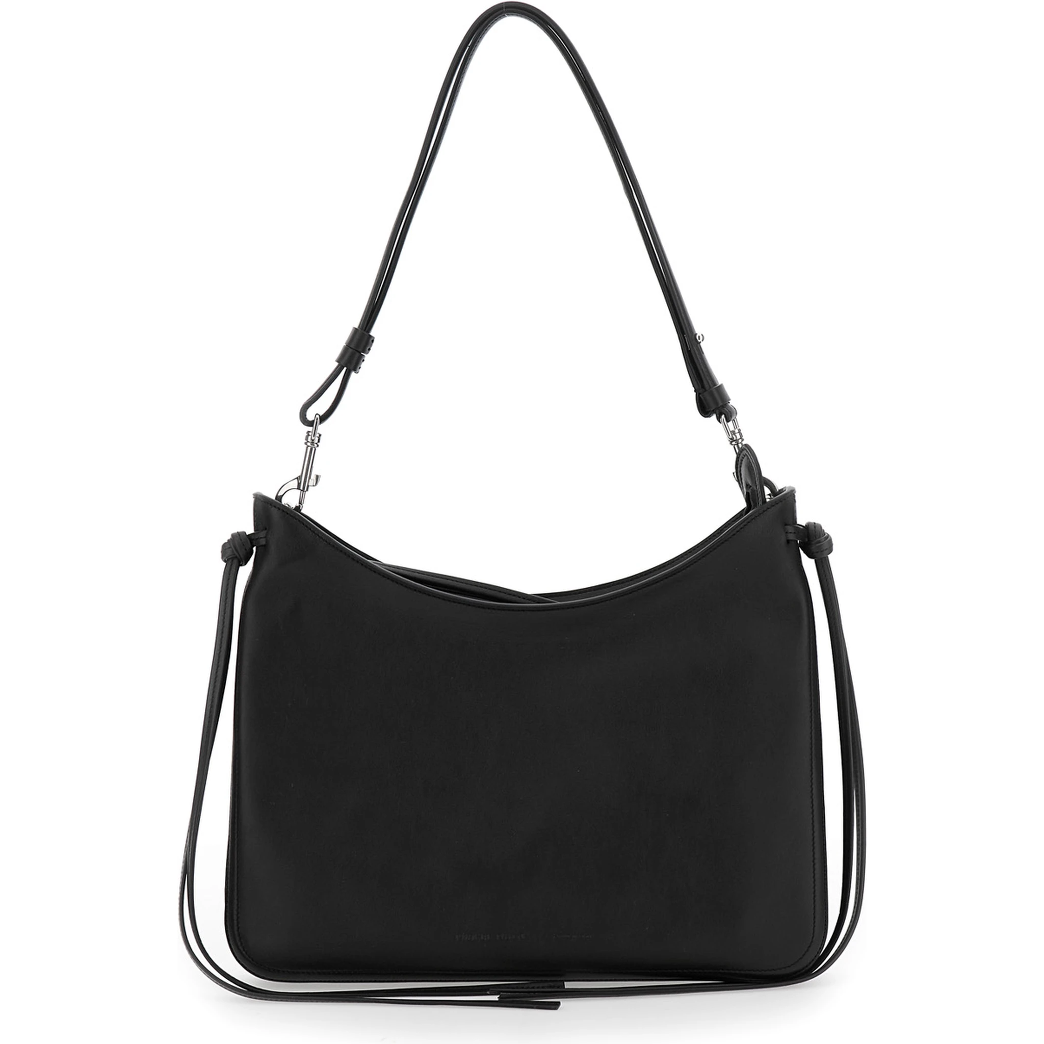 Gig Black Shoulder Bag with Adjustable Shoulder Strap in Leather Woman