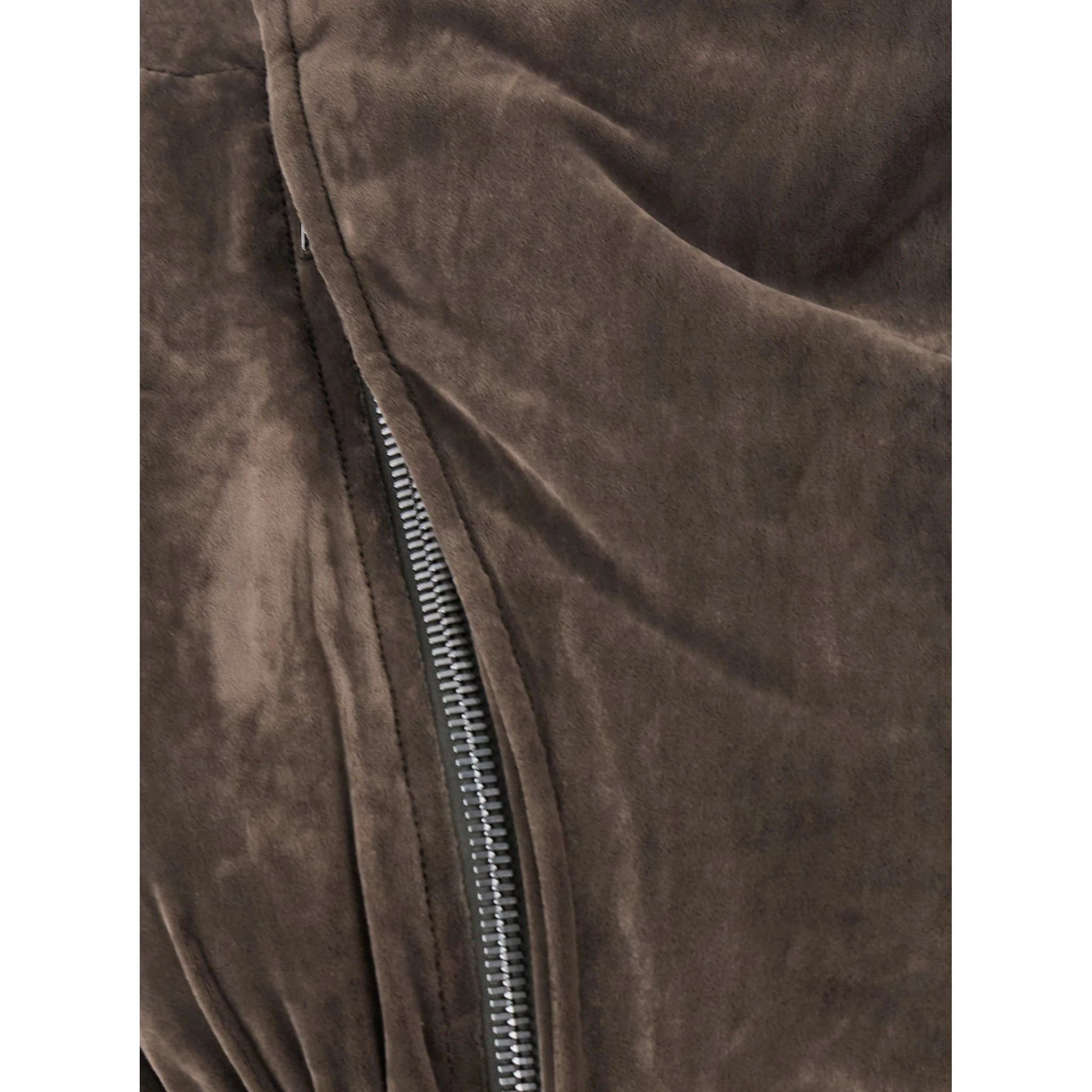 جاكيت قصير بتصميم هوليوود مع سحاب أمامي من مزيج الفسكوز للنساء