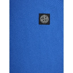 Blue T-Shirt with Round Neck and Logo Patch on the Front in Cotton Boy