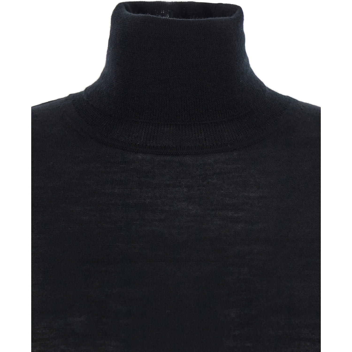 Black Turtleneck Sweater in Wool Blend Woman