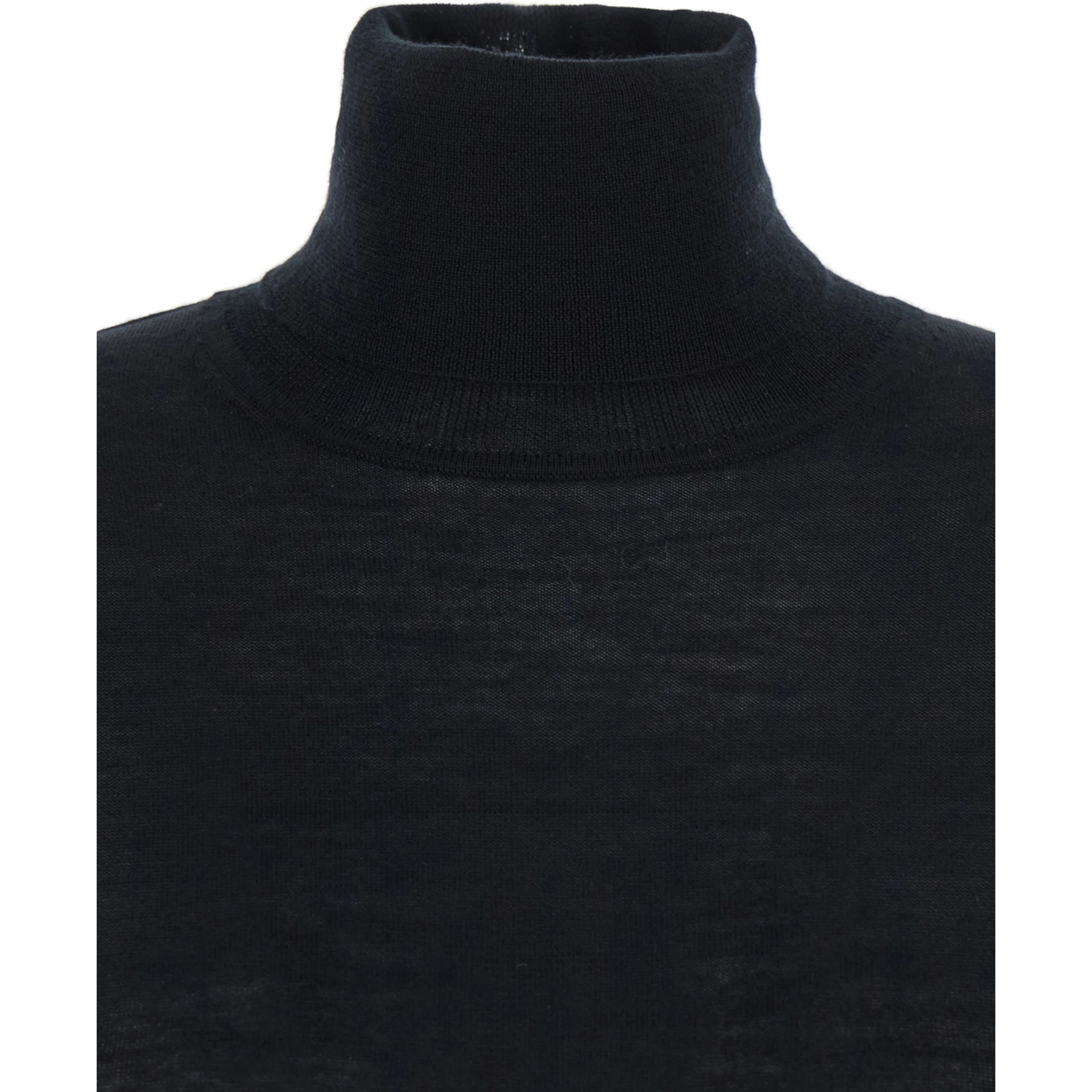 Black Turtleneck Sweater in Wool Blend Woman