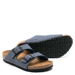 Arizona Blue Sandals with Buckle Closure in Birkoflor for Boys