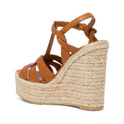 Saint Laurent Womans Tribute Leather Espadrilles