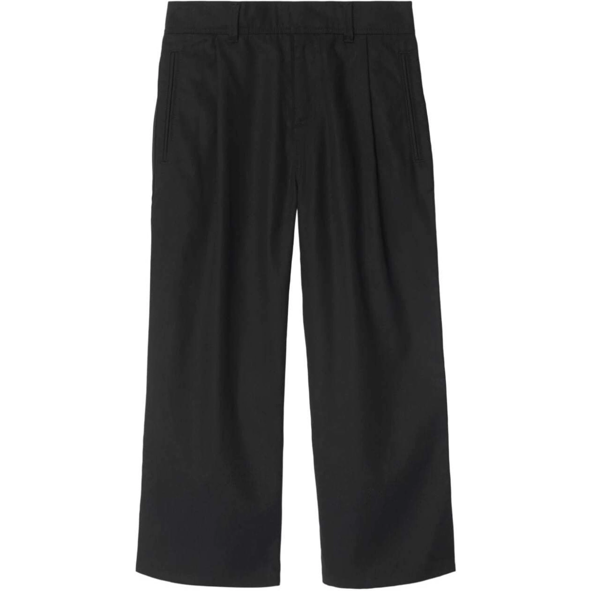 Pantaloni Morbidi Carven con Ricamo EKD in Misto Cotone Nero Bambino