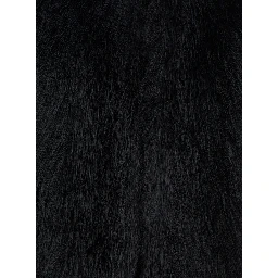 Eros Black Fur Coat with Front Concealed Closure in Ecofur Woman
