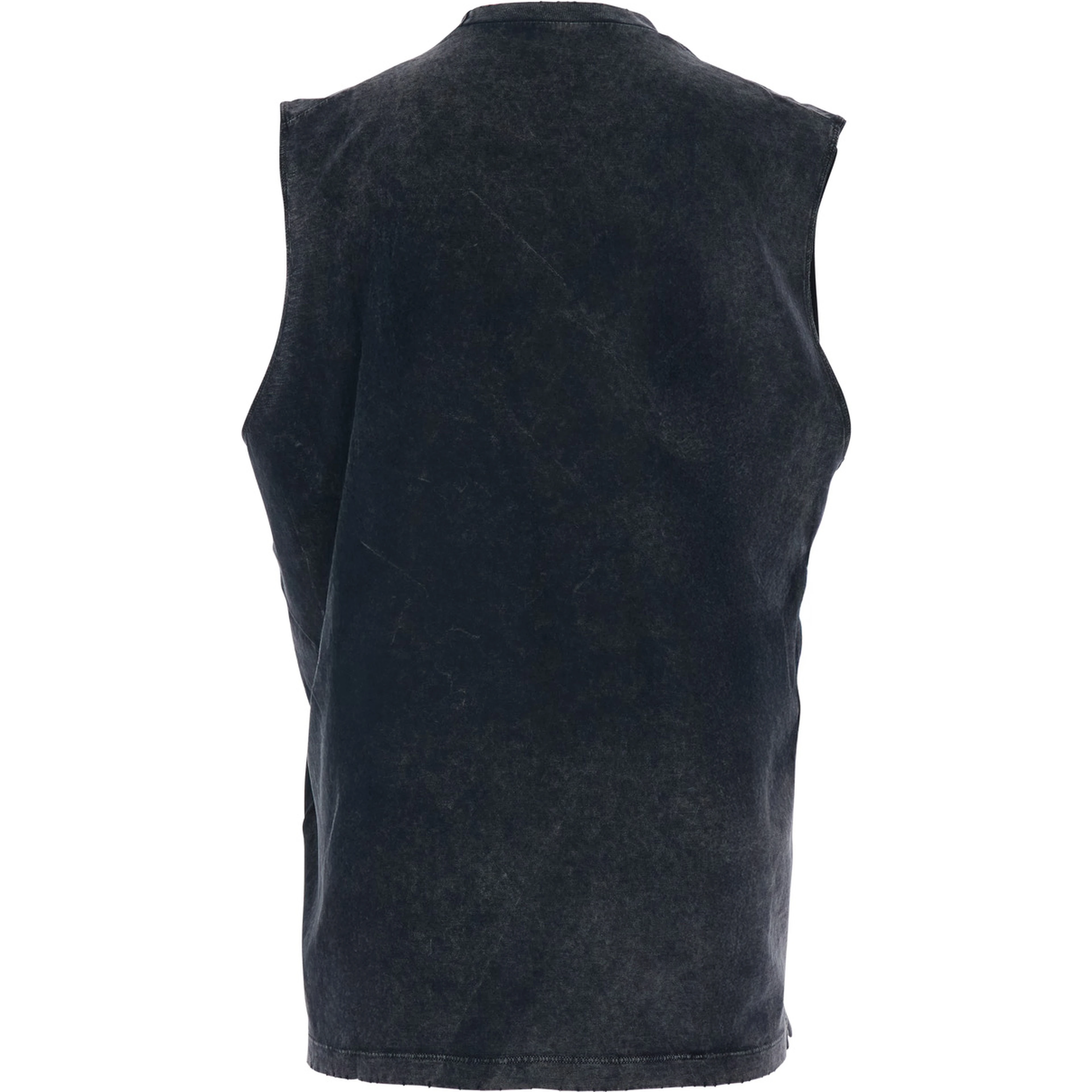 D2 x Magliano Black Crew Neck Top with Logo Lettering and Front Print in Cotton Man