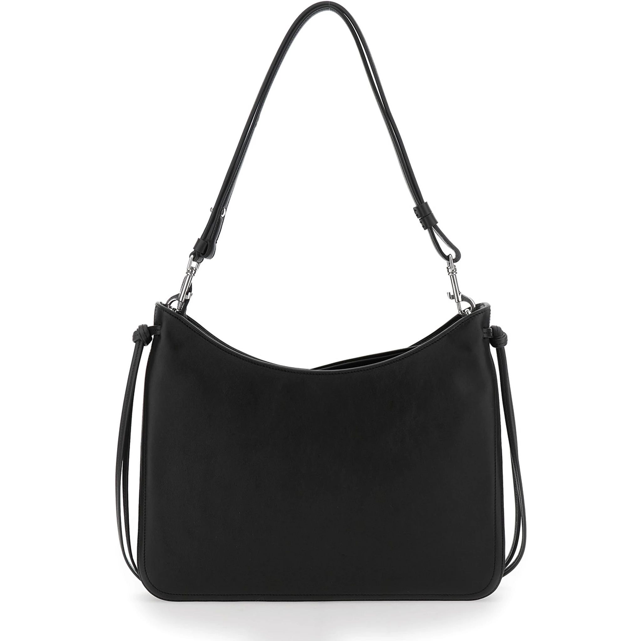 Gig Black Shoulder Bag with Adjustable Shoulder Strap in Leather Woman