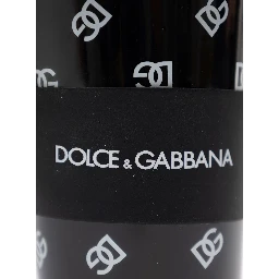 Black Mug with Lid and All-Over Logo Detail in Porcelain and Sylicon Home