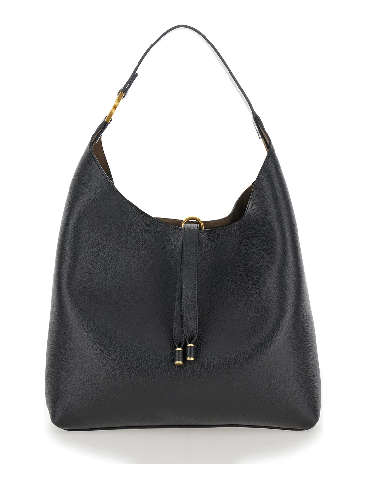 Marcie Black Shopper in Grainy Leather Woman