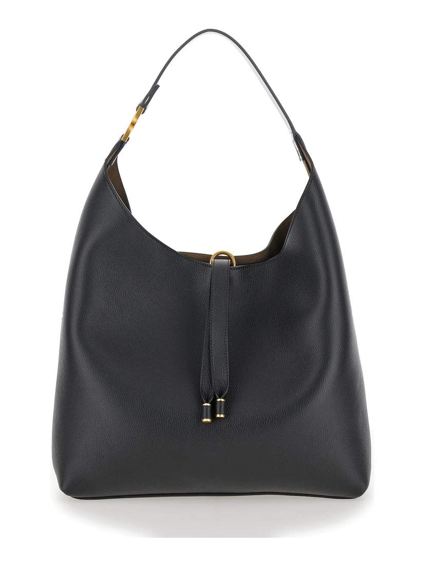 Marcie Black Shopper in Grainy Leather Woman