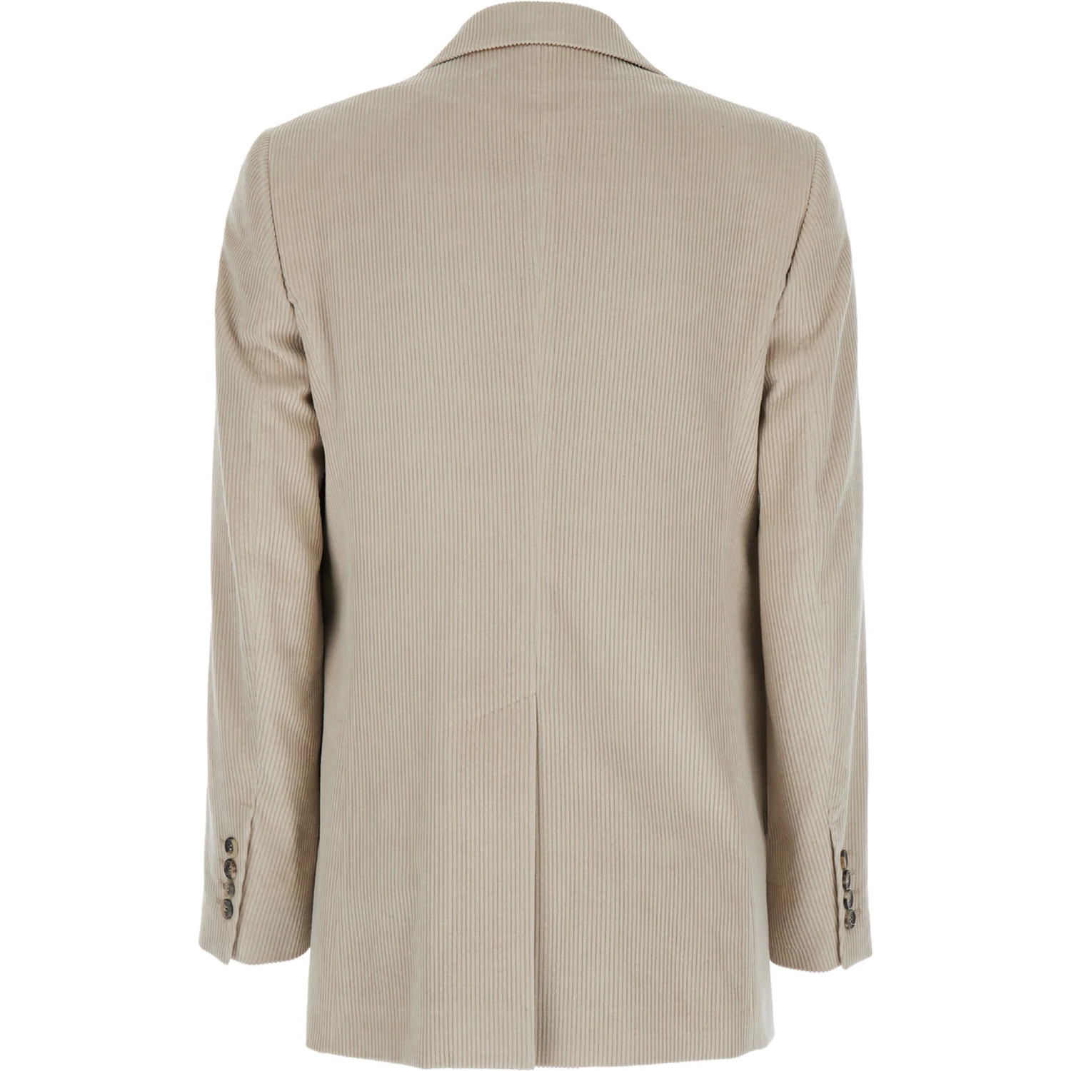 Kuban Beige Single-Breasted Jacket with Notched Revers in Cotton Blend Woman