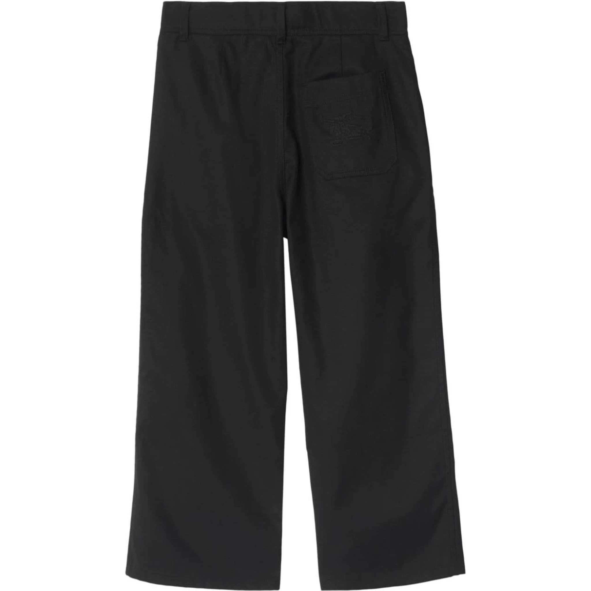 Pantaloni Morbidi Carven con Ricamo EKD in Misto Cotone Nero Bambino