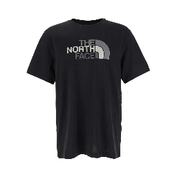 Black T-Shirt with Maxi Logo Printed on the Front and Back in Cotton Blend Man