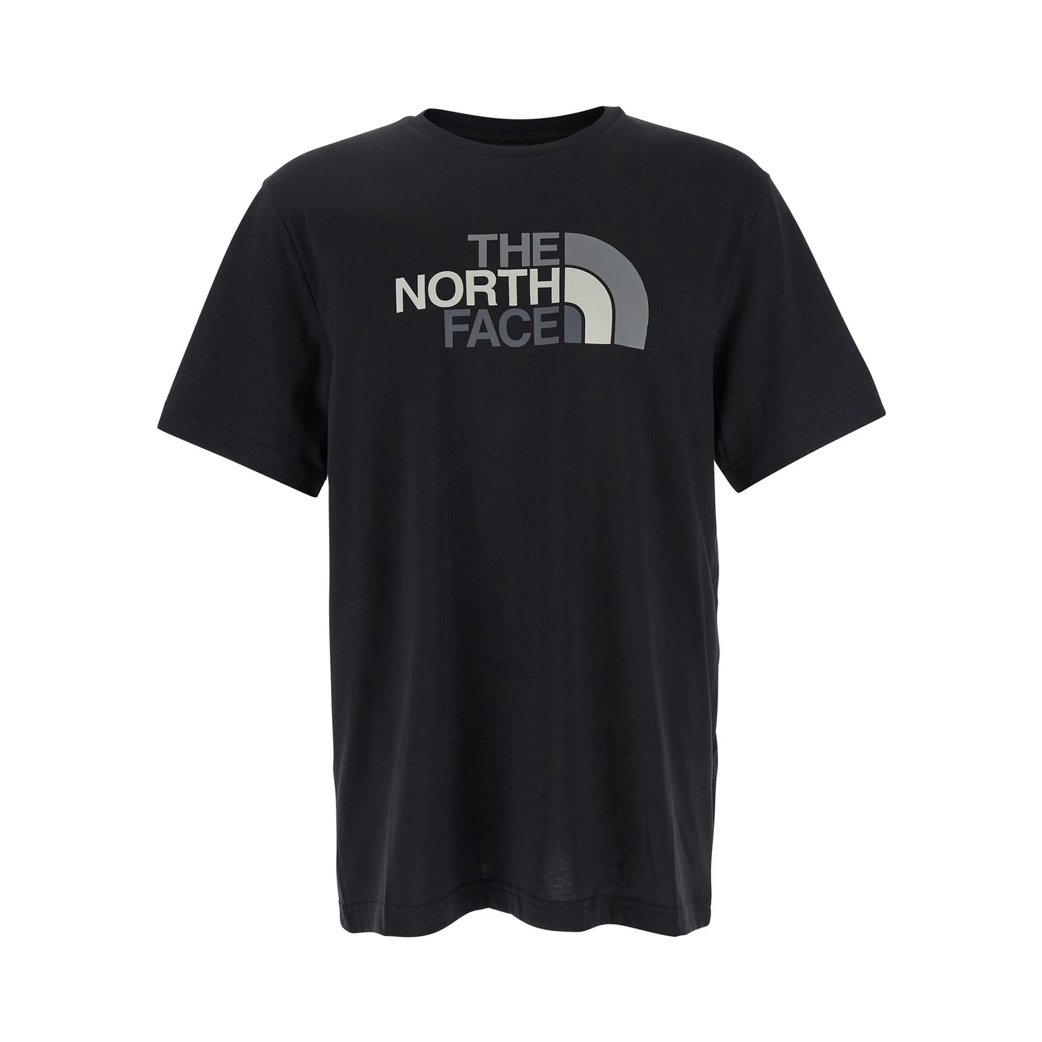 Black T-Shirt with Maxi Logo Printed on the Front and Back in Cotton Blend Man