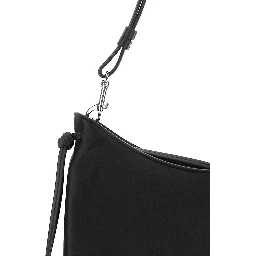 Gig Black Shoulder Bag with Adjustable Shoulder Strap in Leather Woman