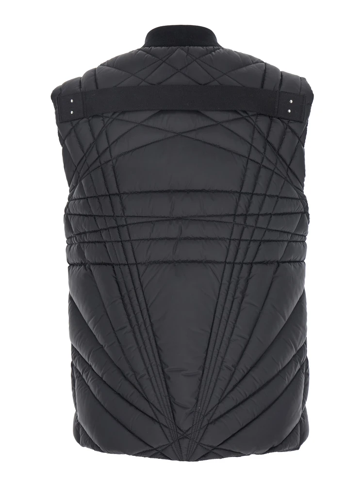 Megapenta Black Vest with Logo Detail on the Zip Puller and Logo Patch on the Front in Tech Fabric Woman alternative