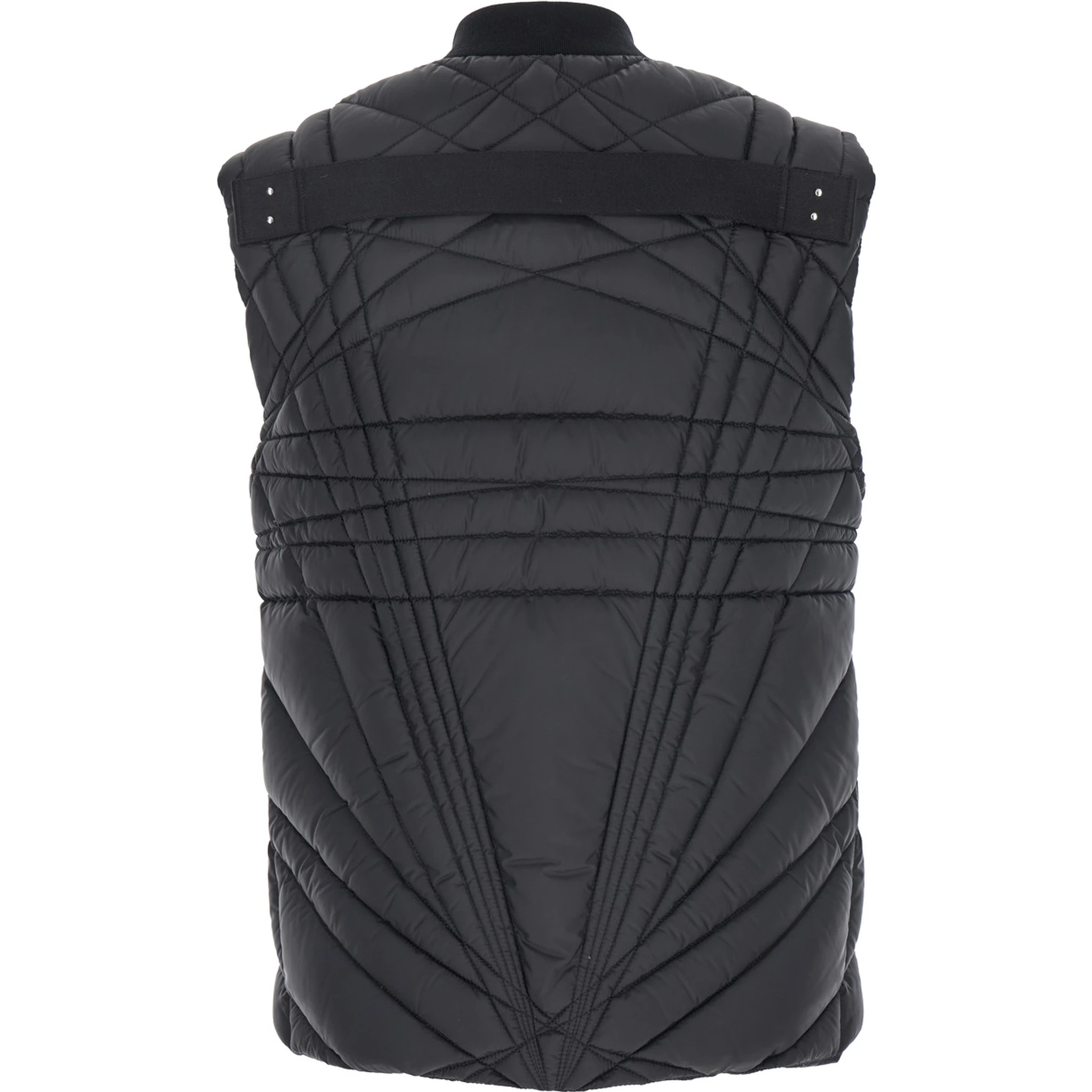 Megapenta Black Vest with Logo Detail on the Zip Puller and Logo Patch on the Front in Tech Fabric Woman