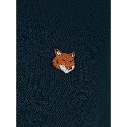 Blue Polo Shirt with Classic Collar and Logo Patch on the Front in Cotton Man