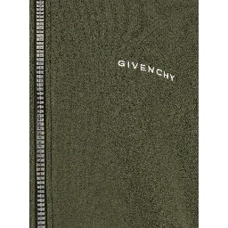 Green Sweatshirt with Bomber Collar and 4G Logo in Wool Man