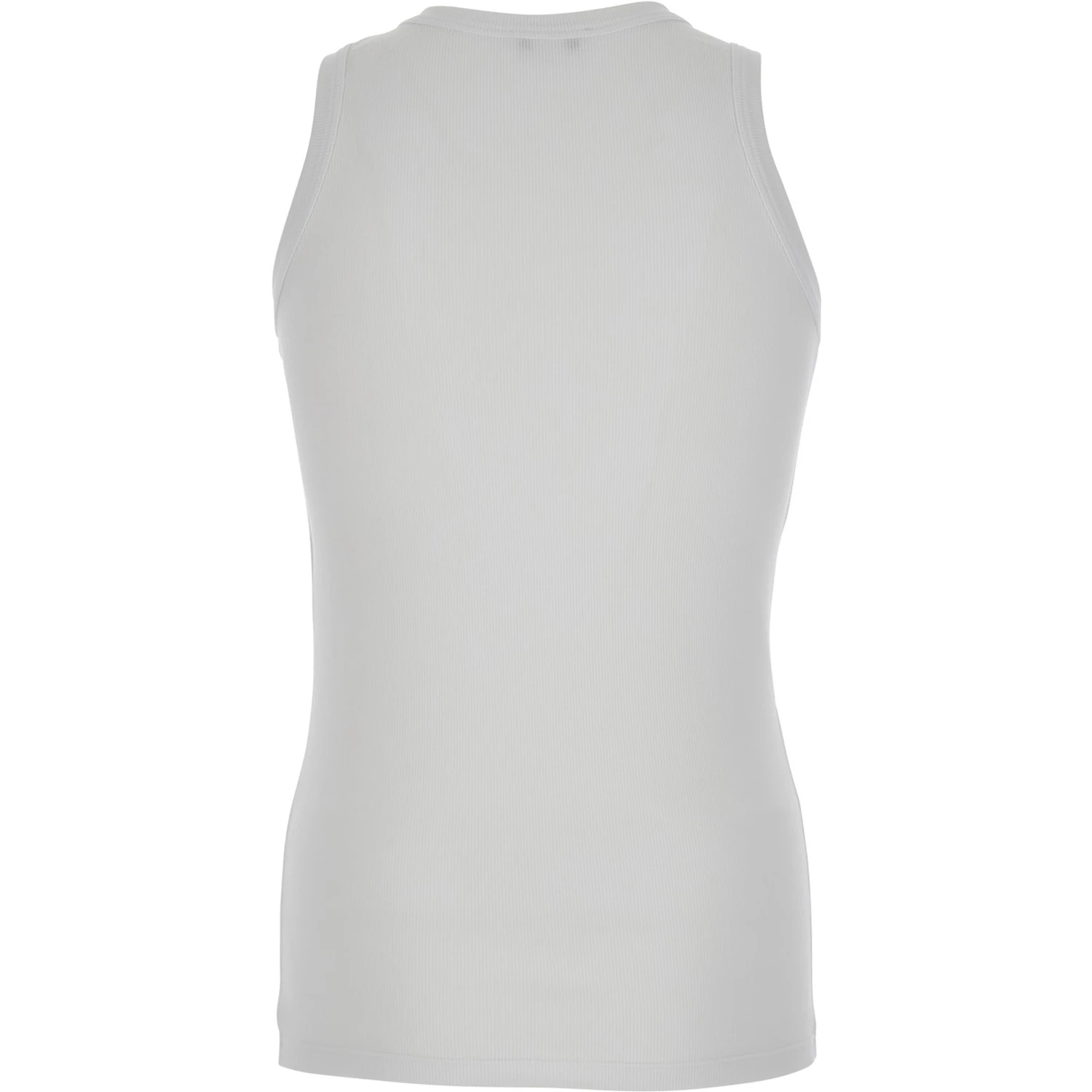 White Top with Upside Down Skull Embroidery on the Front in Cotton Jersey Man